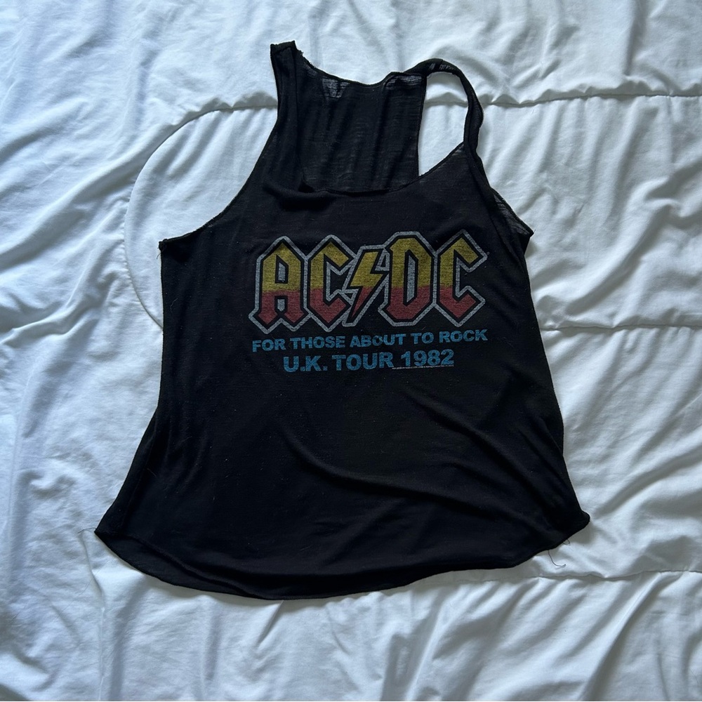 AC/DC Black Graphic Tank Top
